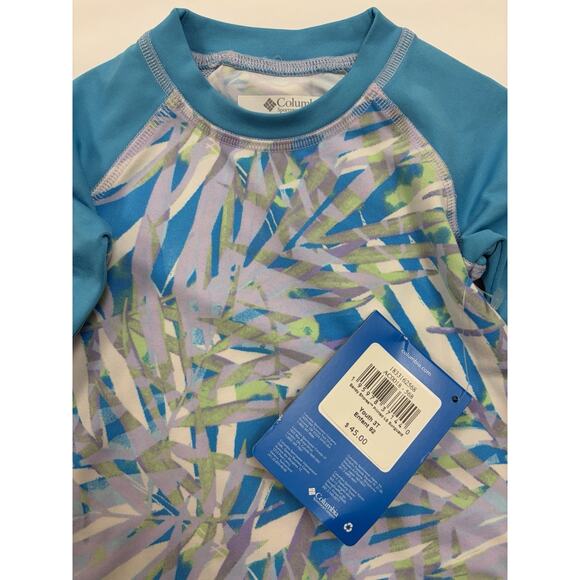 Columbia Omni-Shade Blue Sun Protection Swim Shirt Toddler Boys 3T NEW - Picture 7 of 7